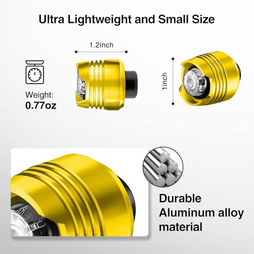 Rechargeable Clog Lights 2PCS, LED Shoe Clip Flashlight with 3 Modes, Waterproof Shoe Charm Accessories for Walking, Running, Camping – Adults & Kids (6 Colors) - color: Gold
