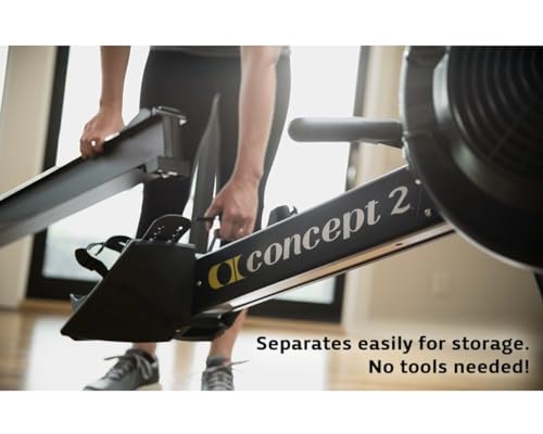 Concept2 RowErg Model E Indoor Rowing Machine with Tall Legs - PM5 Monitor, Device Holder, Adjustable Air Resistance, Easy Storage with FitXion Seat Cushion