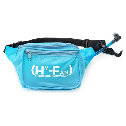 HY-FAN Hydration Fanny Pack with Bladder, 17oz BPA-Free, Hands-Free Design, Secure Pockets, Ideal for Athletic Outdoor Activities, Travel and More - Sky Blue - color: Sky Blue