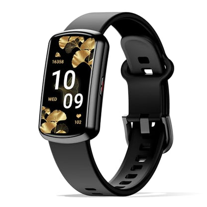 Health Fitness Tracker with 24/7 Heart Rate, Smart Watch with Blood Pressure and Blood Oxy-gen Monitor, Bulit-in 120+ Sport Mode, Sleep Tracking Waterproof Activity Tracker for Women Men - color: Black