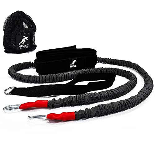 Kbands Speed Reactive Stretch Cord - Adjustable Belt, Anchor Strap, Dual Resistance Cord, Overspeed Accelerator, Vertical FX - size: Waist Size 31 Inches or Less