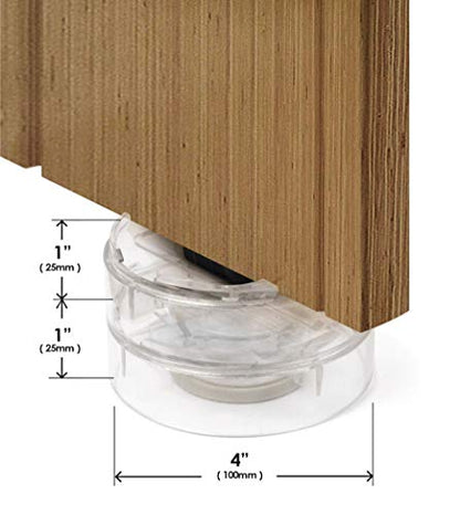 Slipstick CB658 Stack-Its 1 Inch Adjustable Bed Risers/Furniture Risers (Set of 8) Lifts Height 1", 2", or 3" When Stacked - Clear Heavy Duty Raisers - color: Clear, size: 8 Set