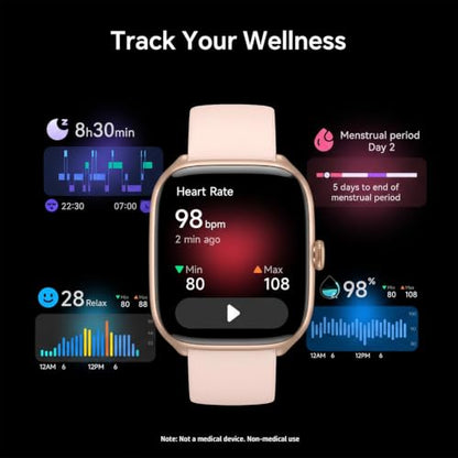 Quican Smart Watch for Women(Answer/Call), AMOLED Fitness Watch for Women - color: Pink