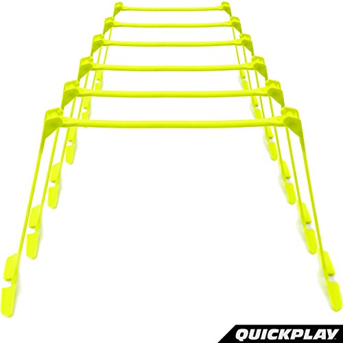 QUICKPLAY Adjustable Speed Hurdles Set of 6 - Agility & Soccer Training