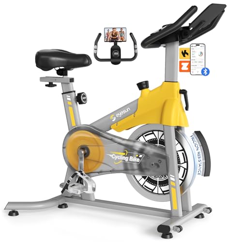 Exercise Bikes for Home,Spin Bike with Adjustable Magnetic,Brake Pad Resistance Silent Belt Drive,350lbs/300lbs Weight Capacity &Upgraded Version Seat for Home Cardio&Weight Loss(QM-530W) - color: Gray