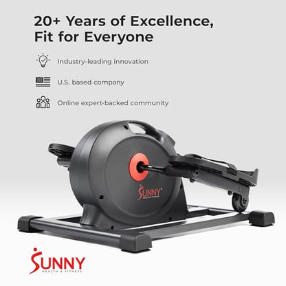 Sunny Health & Fitness Under Desk Pedal Elliptical Machine Leg Exerciser - color: Black