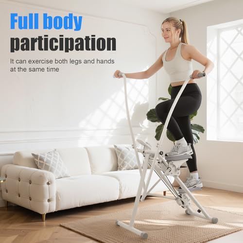 Stair Steppers with Resistance at Home Gym,Vertical Climber Cardio Exercise Machine,Full Body Workout Machine with Adjustable Handlebar & Pedals, 265lbs Load