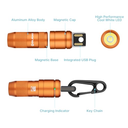 OLIGHT IMINI 2 Rechargeable EDC Keychain Mini Flashlight Orange - color: Orange