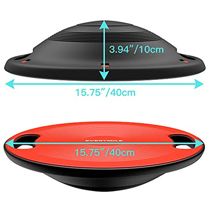 Wobble Exercise Balance Board, No-Skid Surface - color: Classic Red