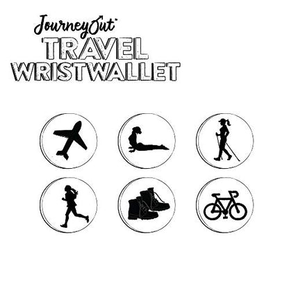 Travel Wrist Wallet Pouch With Zipper Pocket For Cash, Cards, Money. Made For Travel, Running, Walking & Hiking - Maui Black/Black - color: Maui Black / Black