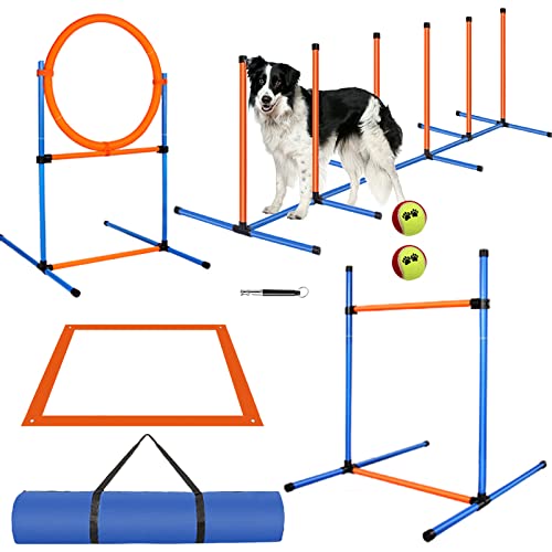 Dog Agility Equipment,72-piece Dog Agility Course Backyard Set Starter Kit - size: 4 PCS SET