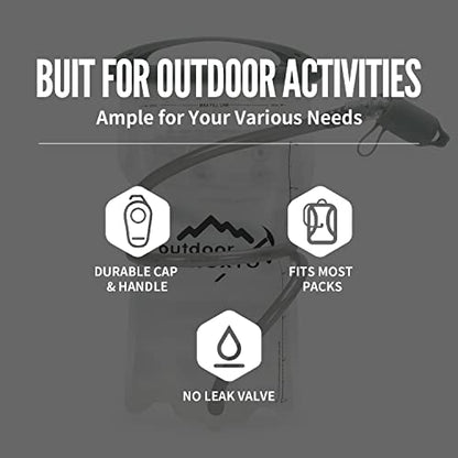 1.5L/2L/3L Hydration Bladder, INOXTO Water Bladder with Water Reservoir Hose Insulator & High Flow Bite Valve for Hiking Backpack, Leak Proof 1.5/2L/3L Water Reservoir for Camping Cycling Running - size: 1.5L