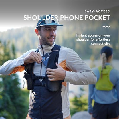 Water Buffalo Hydration Running Vest - Quiver Hydration Vest - Running Hydration Vest with Dual Water Bottles - Lightweight Water Backpack for Running, - color: Onyx Trail, size: Small-Medium