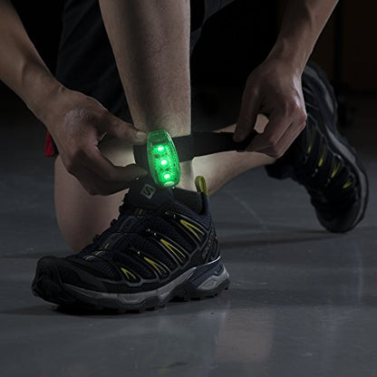 EverLightFX USB Rechargeable LED Safety Light (2 Pack) by Apace - Super Bright Bike Tail Light Works Brilliantly as Running Light for Joggers, Pets, Bicycle Strobe or Rear Clip On Lights - color: Green