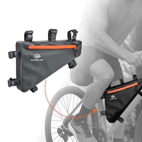 Orange Mud Waterproof Bike Frame Bag TPU Triangle Storage Bag - style: Frame Bag