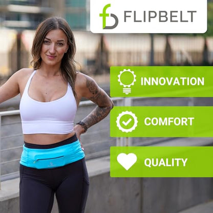FlipBelt Zipper Running Belt, Waist Pack for Fitness and Running, US Company - color: Midnight Blue, size: X-Small