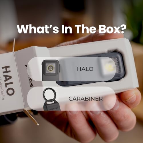 Pebblebee Halo Personal Safety Alarm, Loud Siren & Strobe