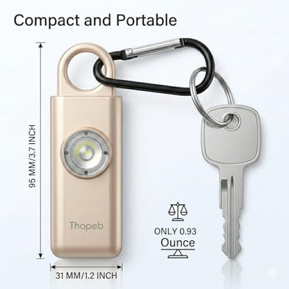 Personal Safety Alarm for Women – Superior Loud Siren & SOS Strobe - color: Metallic Rose