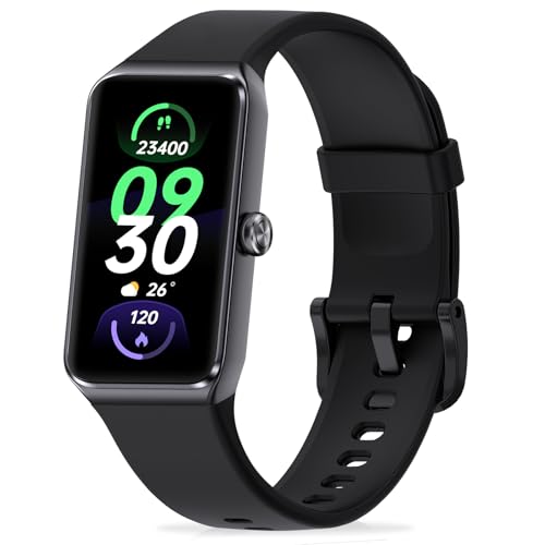 Fitness Tracker, Activity Trackers with 24/7 Heart Rate Blood Pressure Blood Oxygen Sleep Monitor, Step Counter with 100+ Sports Modes, Calorie Smart Watch Pedometer for Men Women - color: Ink Black