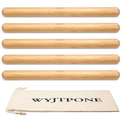 Bamboo Massage Sticks,Guasha Massage Roller Tool for Body Shaping & Relaxing Muscles 5pcs (1.2Inch*15Inch) - size: 1.2Inch*15 Inch