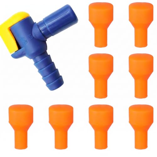8Pcs Bite Valve Replacement Mouthpiece Valve Hydration Bladder Accessories - color: Orange