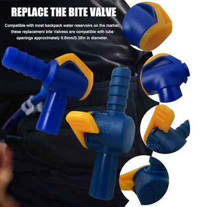 Premium 8Pcs Bite Valves Replacement Mouthpieces Set Compatible for Most Backpack Water Reservoir, On/Off Valves Design for Hiking, Biking, Camping, or Any Outdoor Excursion
