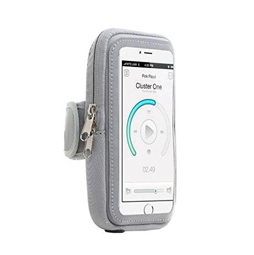 Running Phone Holder Sports Armband Cell Phone Arm Band Bag Case for Google Pixel 9a 8a 7a 6a Pixel 10 9 8 7 6 iPhone 17 16 15 Pro 14 Plus 13 12 11 Galaxy S25 S24 Plus S23 S22 S21 FE S20 A15 (Gray) - color: Gray