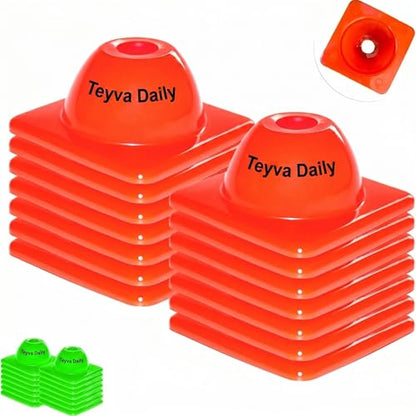 2" 15, 30 Pcs Heavy Duty Agility Cones for Sports - color: Orange