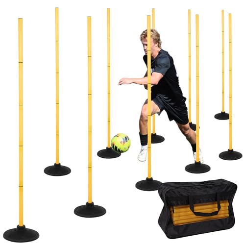 Neoaider 6 FT Agility Poles, 4/6/10 Pack Detachable Soccer Agility Poles - size: 6 FT-10 pcs