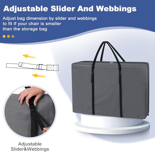 Explore Land Chair Storage Bag for Folding Longue Zero Gravity 2 Pack, Grey - color: 2 Pack: Grey