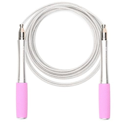 Jump Rope for Men & Women - Ultra-Fast, High Speed Jump Rope - Self-Locking Screw-Free Design with Aluminum Handles and Silicone Textured Grips - Precision Engineered for Maximum Performance - Skipping Rope for Workout Fitness, Cross Training & Home Exerc