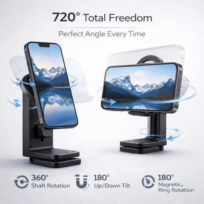 Mizi Airplane Phone Holder – Magnetic Travel Phone Mount for Airplane Seat Back, Hands-Free Flight Essentials Compatible with iPhone 17-12 Pro Max/Air/Plus/Mini with Magnetic Case - Black - size: C298