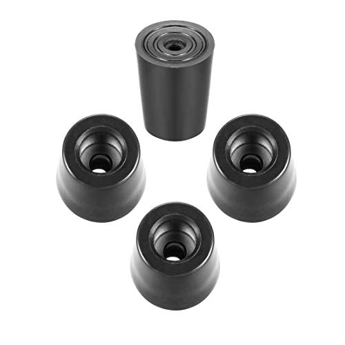 uxcell Rubber Feet Buffers Pads D24x19xH31mm Black 4pcs - size: 24x19x31mm