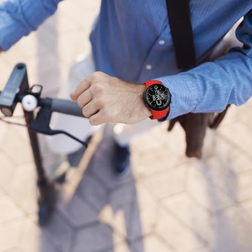 PALADA Men's Digital Sports Watch Waterproof Tactical Watch with LED Backlight Watches for Men - color: Red