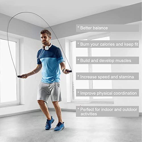 Redify Adjustable Jump Rope,Jump Ropes for Fitness for Men Women - color: Blue