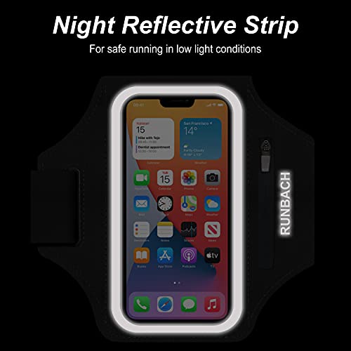Armband for Samsung Galaxy S26 Ultra/S25 Ultra/S24 Ultra/S23 Ultra/S22 Ultra/S21 Ultra/S20 Ultra/S26+/S25+/S24+/S23+/S22+/S21+/S20+/S10+/S9+/S8+, with Zipper Pocket for for Galaxy Buds (Black) - color: Black