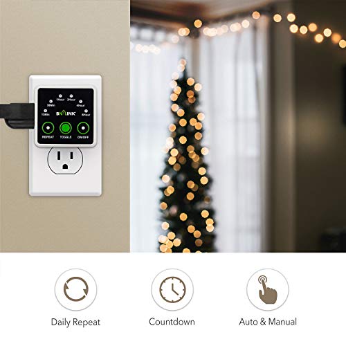BN-LINK Smart Digital Countdown Timer, Repeat Cycle Timer Outlet, 3-Prong - style: Repeat Countdown Timer