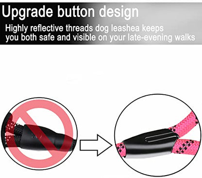 Dog Leash, 6 FT Heavy Duty Dog Leashes with Comfortable Padded Handle,Pink - color: Pink, size: 6 Feet x 1/2 Inch