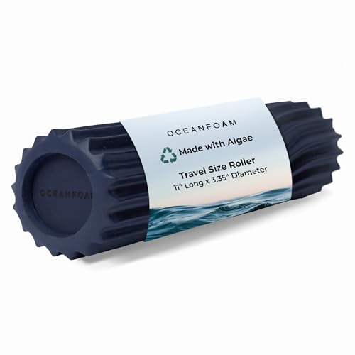 Oceanfoam Ripple Roller, Small Foam Roller for Physical Therapy (Dark Navy) - color: Dark Navy