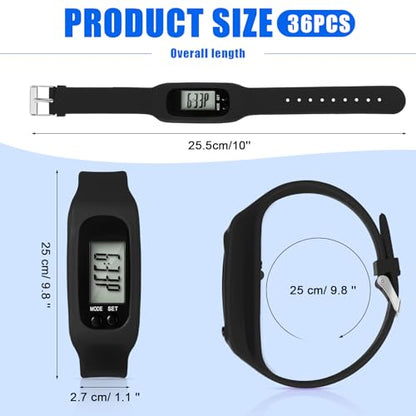 Geyoga Walking Running Pedometer Watch - color: Dark Sport Multi