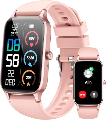 Jugeman Smart Watch for Men Women, 1.57" Smartwatch (Answer/Make Call), 2026 New Fitness Tracker with 110+Sport Modes, Heart Rate/Sleep Monitor, IP68 Waterproof, Smartwatches for Android iOS Pink - color: Pink