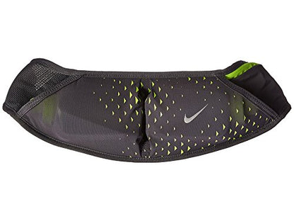 Nike Double Flask Pocket Running Belt (Dark Grey/Volt)