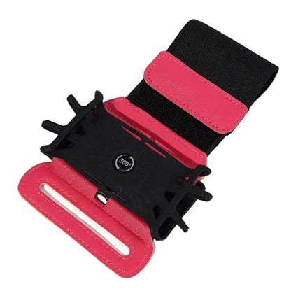 Universal Cell Phone Wristband Holder 360°Rotation Forearm Wrist Workout Sports Arm Band Fits Samsung Galaxy S25 S24 S23 S22 S21 S20 Ultra Plus Fe A25 A42 A05, Moto G Power Stylus Play 5G (Pink) - color: Pink