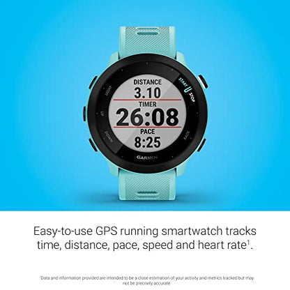 Garmin Forerunner 55, GPS Running Watch with Daily Suggested Workouts, Up to 2 Weeks of Battery Life, Aqua - color: Aqua