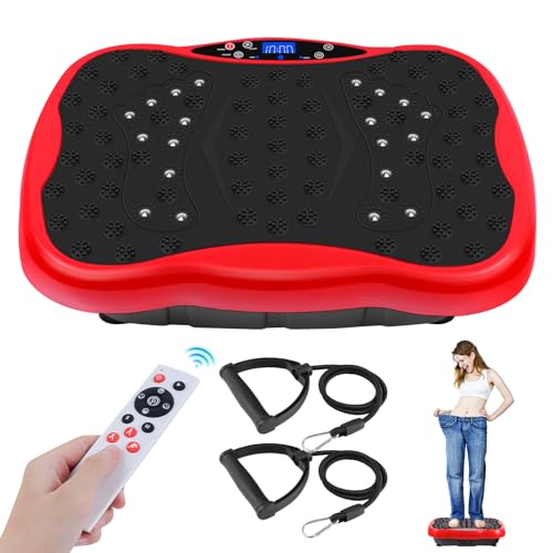 Vibration Plate Exercise Machine / Full Body / Portable / Weight Loss - color: Red