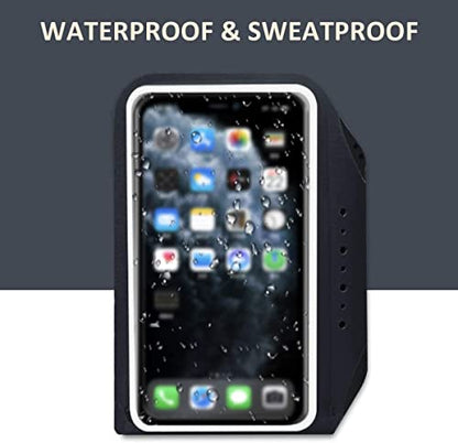 Sweatproof Cell Phone Armband for Running, Adjustable Phone Holder Fit Up to 6.5'' Phone for iPhone 16 15 14 13 12 11 Pro Max XR SE 8 Plus S22 S23 S24-Black - color: Black