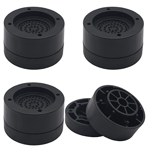 4 Sets Furniture Risers 1 Inch Black Bed Risers Round - color: Black-4 Pack, size: one layer (1.3 inch)