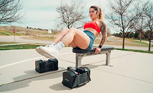 POWERBLOCK Travel Bench, Workout Bench, Folds Up for Easy Storage
