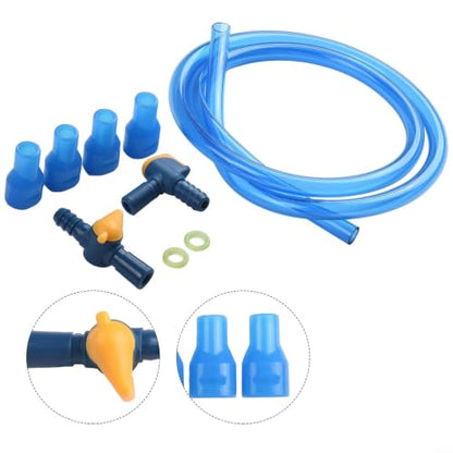 Hydration Pack Drink Tube Kit 100Cm With Straight Mouthpiece And Bite Valve Set For Water Reservoir Bladder, Flexible PP Replacement Hose Accessories For Hiking Camping Cycling Running Blue(B Kits)