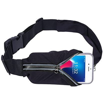 Running Fanny Pack for Women and Men, Classic Running Belt, Sports Waist Bag Pack, Belt Bag for Travel Hiking Running - color: NA-3 Black